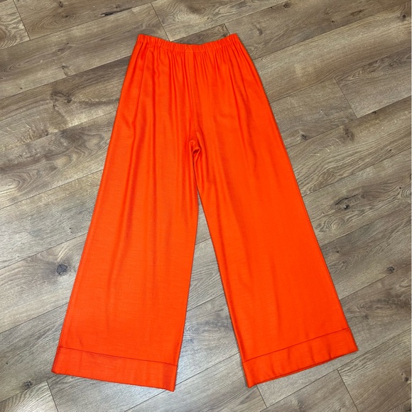 Trina Turk - Orange wide leg pants - Size 6 - Picture 6 of 9